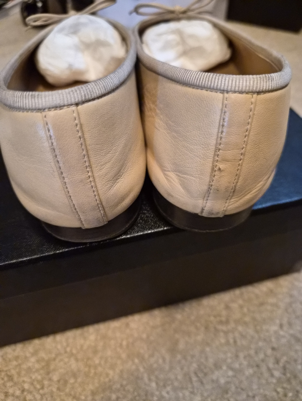 Chanel Ballet flats Lambskin Beige & Black - Picture 4 of 11